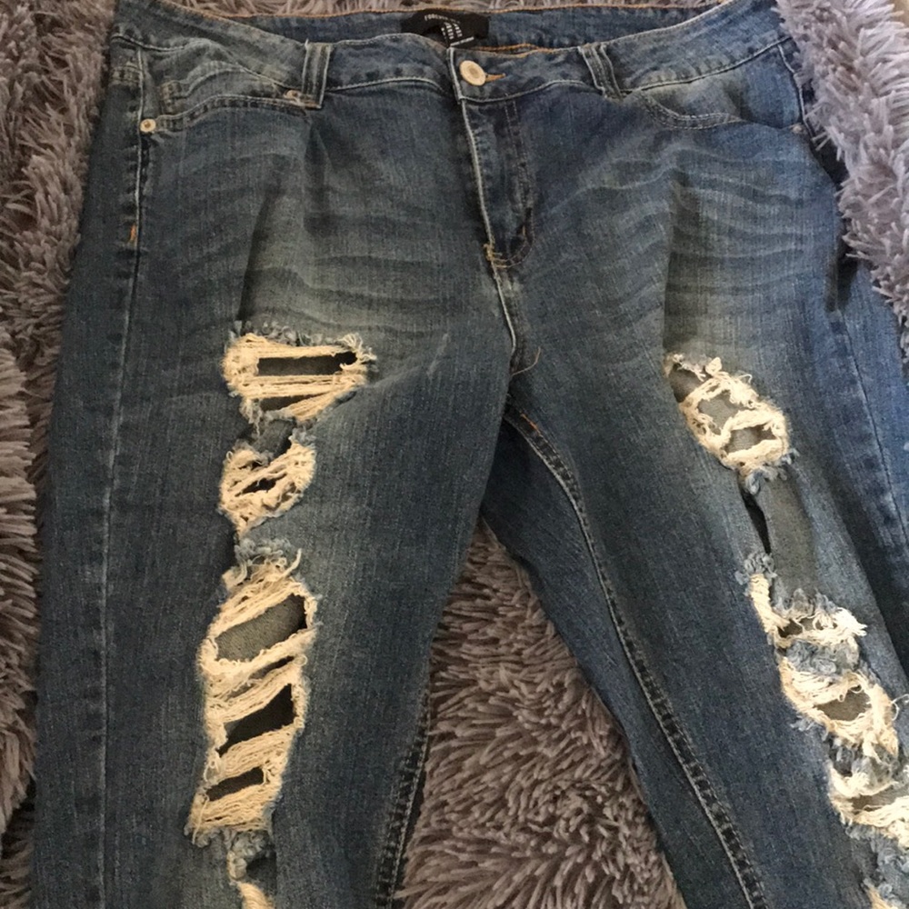 Ripped jeans!